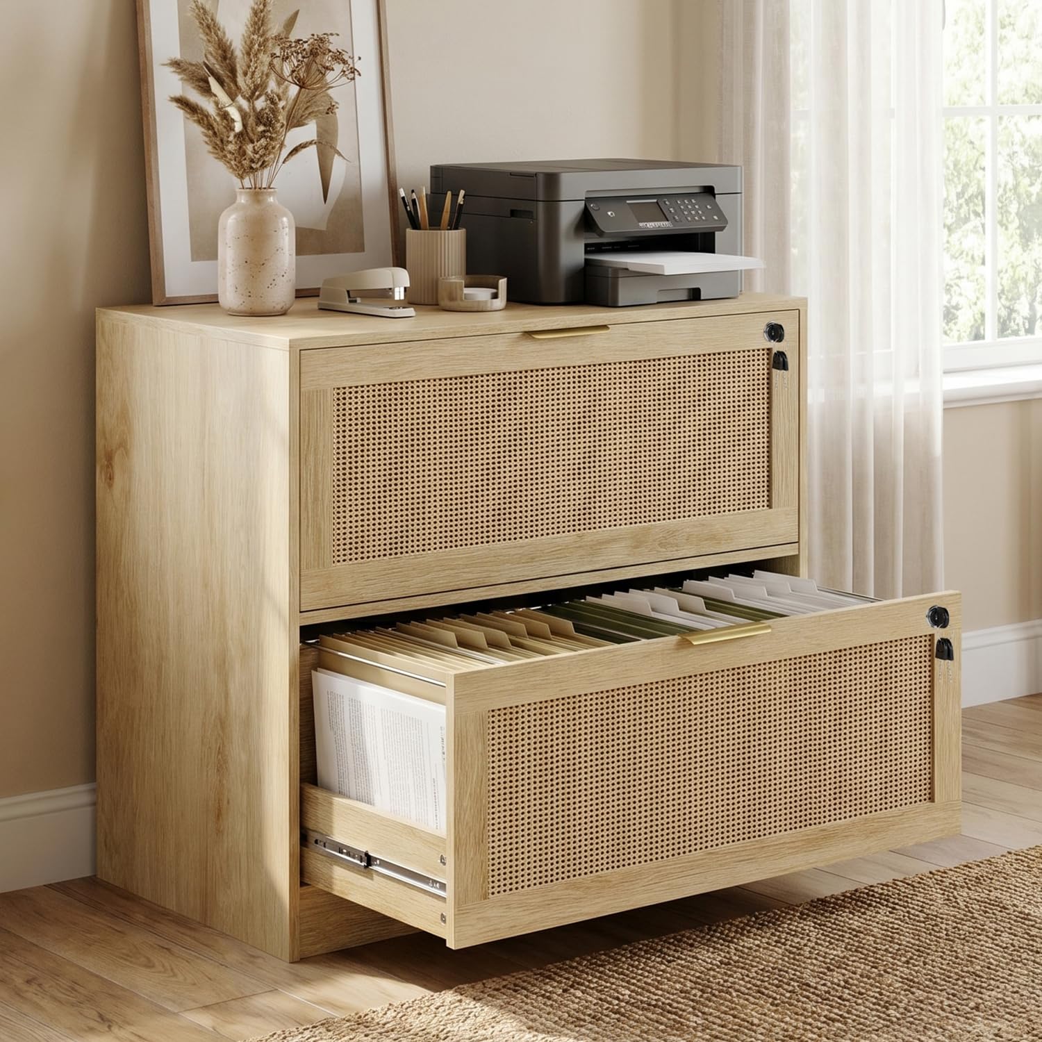 Printer Stand - Szafka na dokumenty z dwoma szufladami