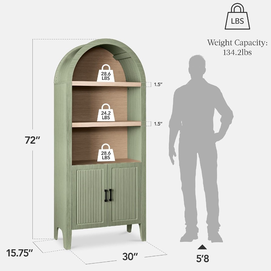 Wysoka, łukowata szafka do spi – Bookshelf recenzja i cena