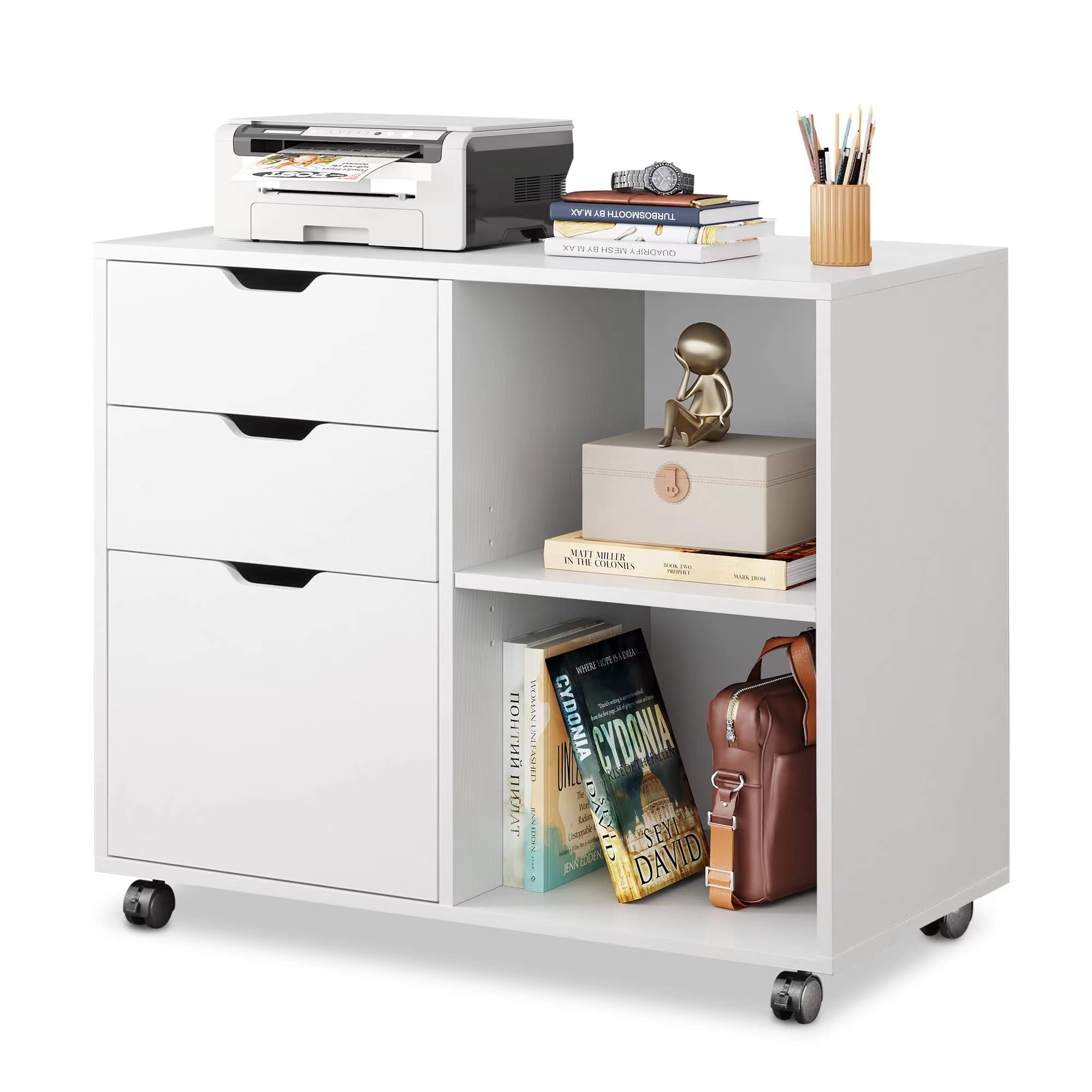 Drewniana szafka na dokumenty  – Printer Stand recenzja i cena